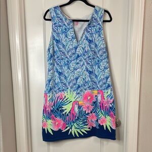 Lilly Pulitzer Harper Shift Dress in the "Bennet Blue Let's Mango"
